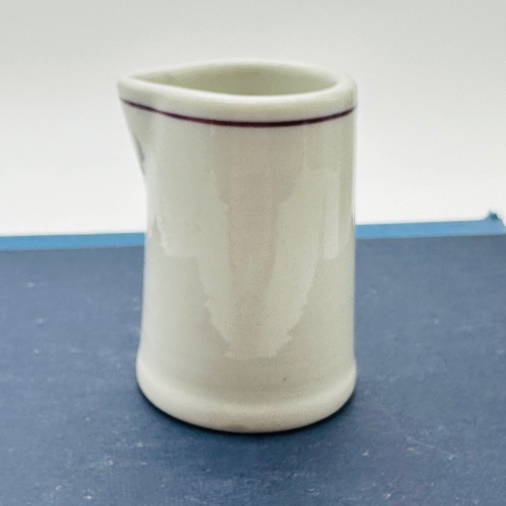 Shenango China Vintage Individual Chunky Creamer Purple Stripe Restaurant Ware